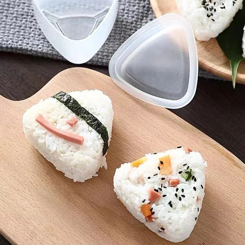 2pcs/6pcs Kitchen Accessories Sushi Mould Triangle Mould Sushi Machine Mould Sushi Tool Onigiri Rice Ball Bento Machinenori