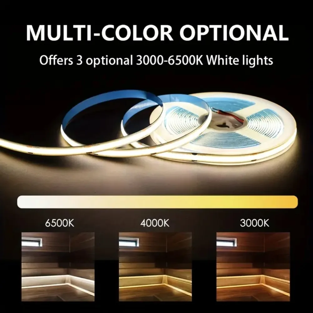 LED Light Strip USB Touch Sensor 5V COB Diode Tape Dimmer Backlight DIY High Density Linear Lightings Lamp Ribbon For Home Decor