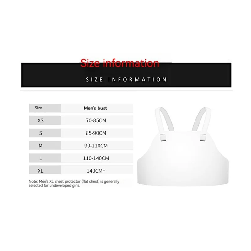 Protetor de peito para esgrima, faixa elástica ajustável, perfeito para todos os estilos de esgrima (protetor de peito masculino)-B60B
