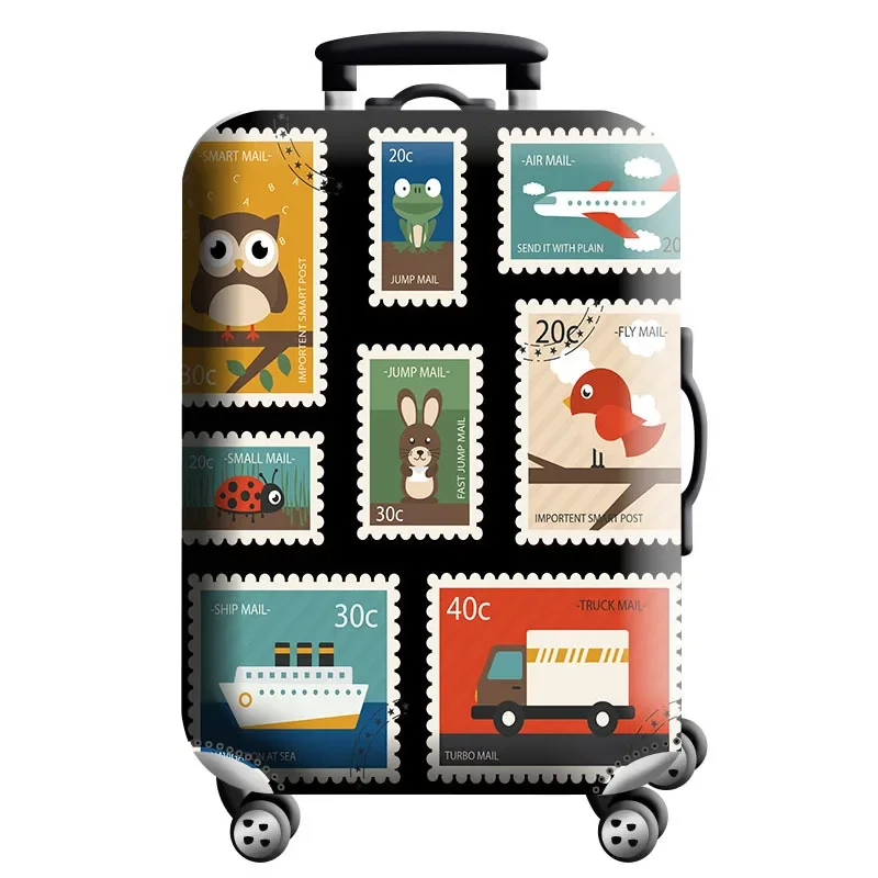 سميكة مرنة خريطة العالم الأمتعة الغطاء الواقي سستة دعوى ل 18-32 بوصة حقيبة حقيبة يغطي غطاء عربة إكسسوارات السفر #3