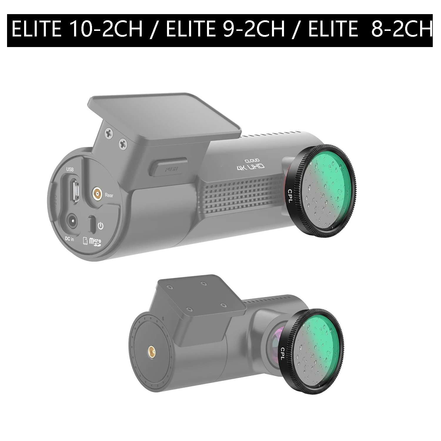 For BLACKVUE ELITE 10-2CH /ELITE 9-2CH / ELITE 8-2CH HD CPL filter Reduce Glare Reflect / For BLACKVUE ELITE Rear Cam CPL filter