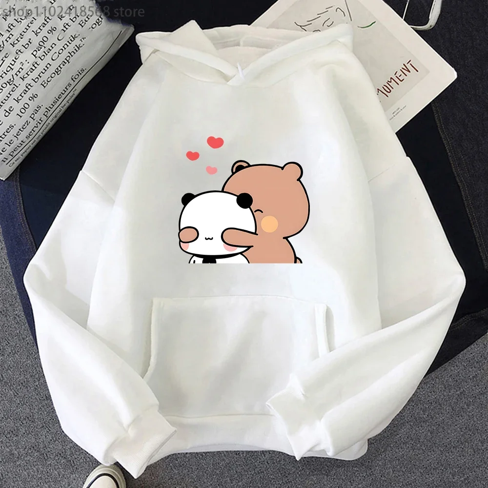 Panda Bear Hoodies Cartoon  Bubu Dudu Graphic Sweatshirt Women Clothes Long Sleeve Pullover Girls Hoodie Men Kawaii Y2k Sudadera