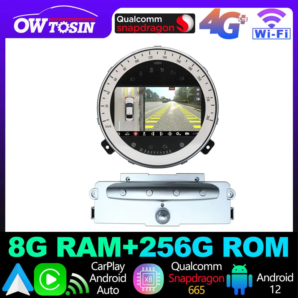 UIS7870 12+256G Android 13 Car GPS Radio For Mini Cooper R55 R56 R57 2005-2010 Stereo 360 Camera CarPlay Video Player Multimedia