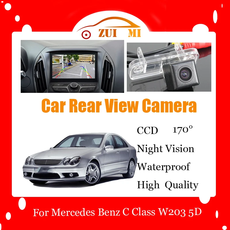 

Car Reverse Rear View Camera For Mercedes Benz C Class W203 5D Waterproof CCD Full HD Night Vision Backup Parking Camera