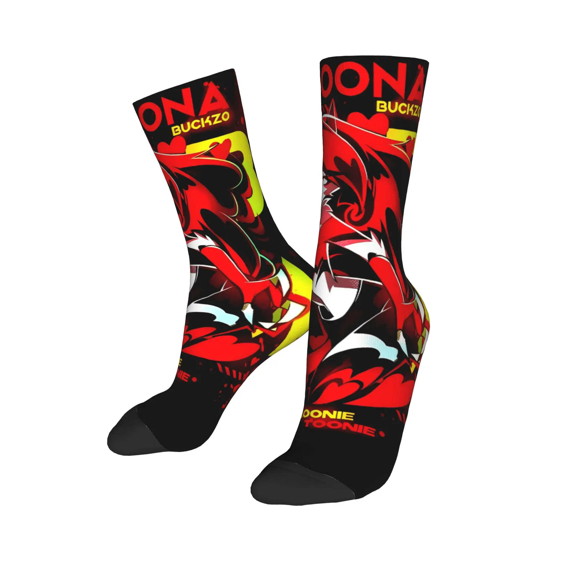 Helluva Boss Loona الجوارب تصميم جوارب المضادة للانزلاق الرجال الجوارب متوسطة لينة الخريف العصرية تشغيل جوارب رياضية