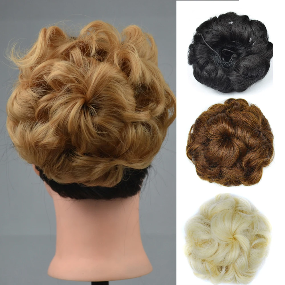 

Jeedou цветочный дизайн шиньон на шнурке для наращивания волос синтетический искусственный балетный пучок для женщин леди прическа пончик волосы ежедневное использование