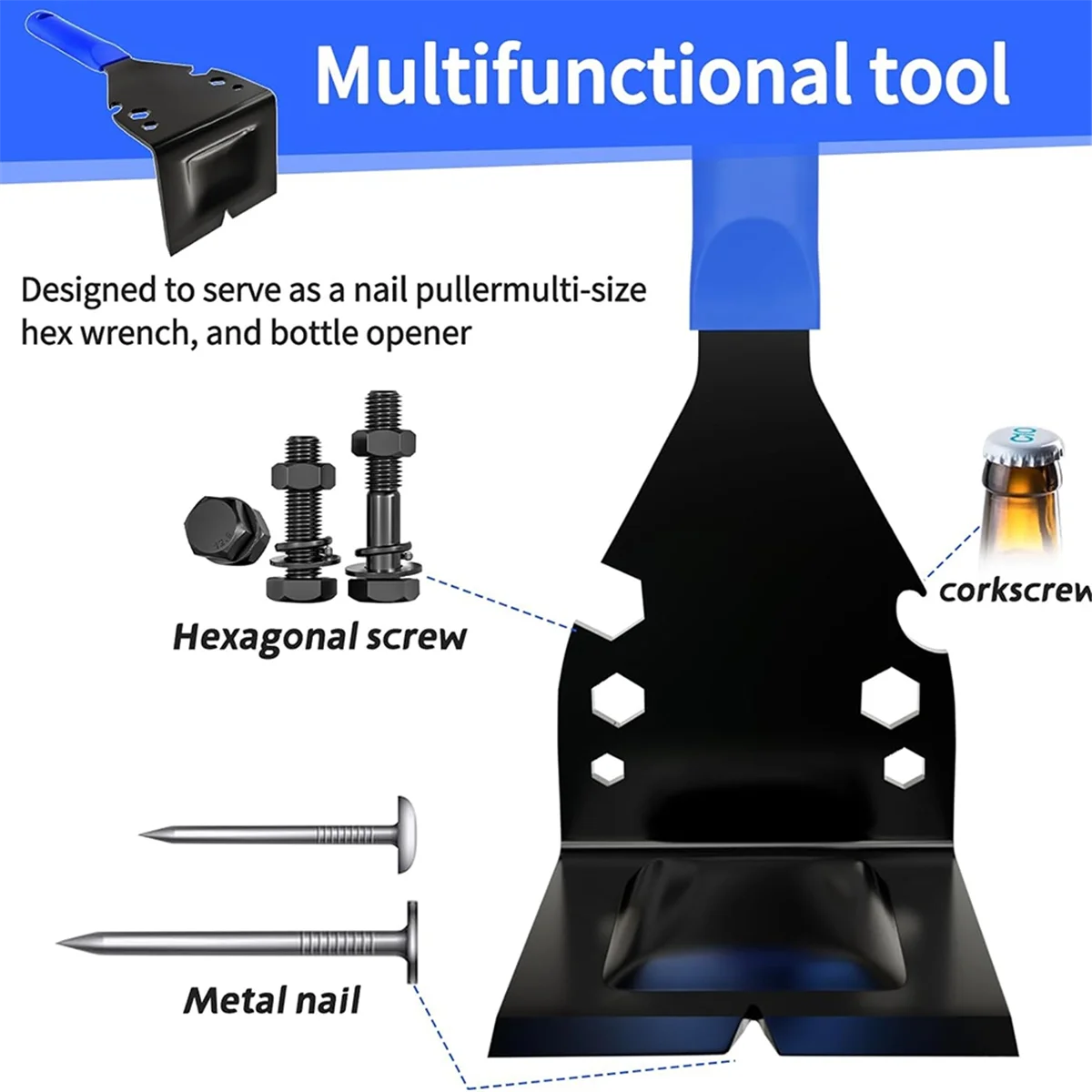 A002 Tile Trim Puller Base Plate, Tile Removal Tool for Commercial Work, Plastic Molding, Side Plate, Floor Demolition. view 3
