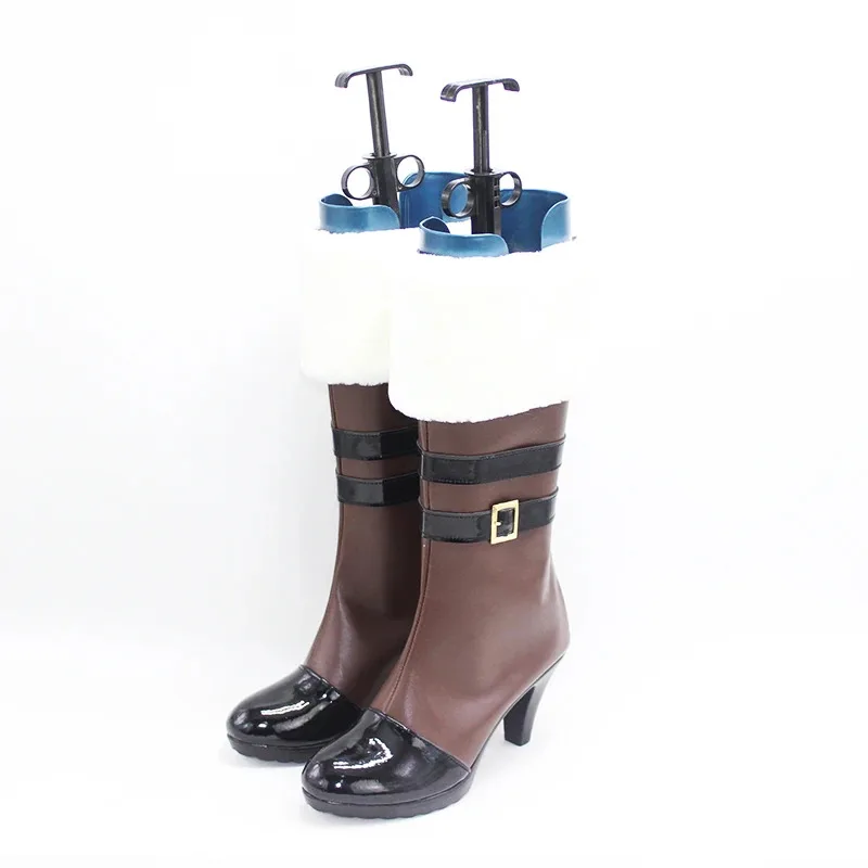 

Аниме Vtuber Hololive Yukihana Lamy Сапоги для косплея Обувь Хэллоуин Aksesori Dibuat Sesuai Pesanan6;d'3,h'7.b;