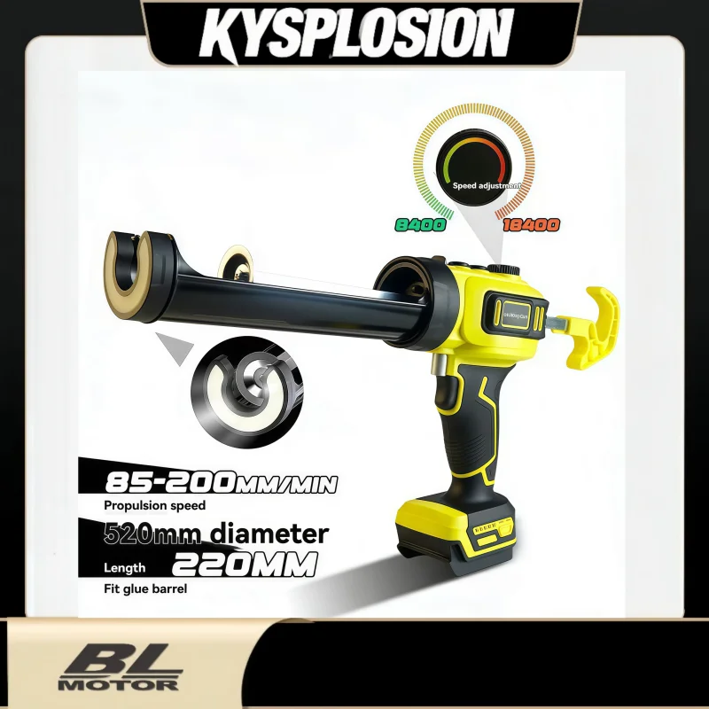 

For Dewalt 20V Battery LED Cordless Electric Caulking Gun Wireless Glass Glue Gun for Doors Windows Filling Sewing Gun