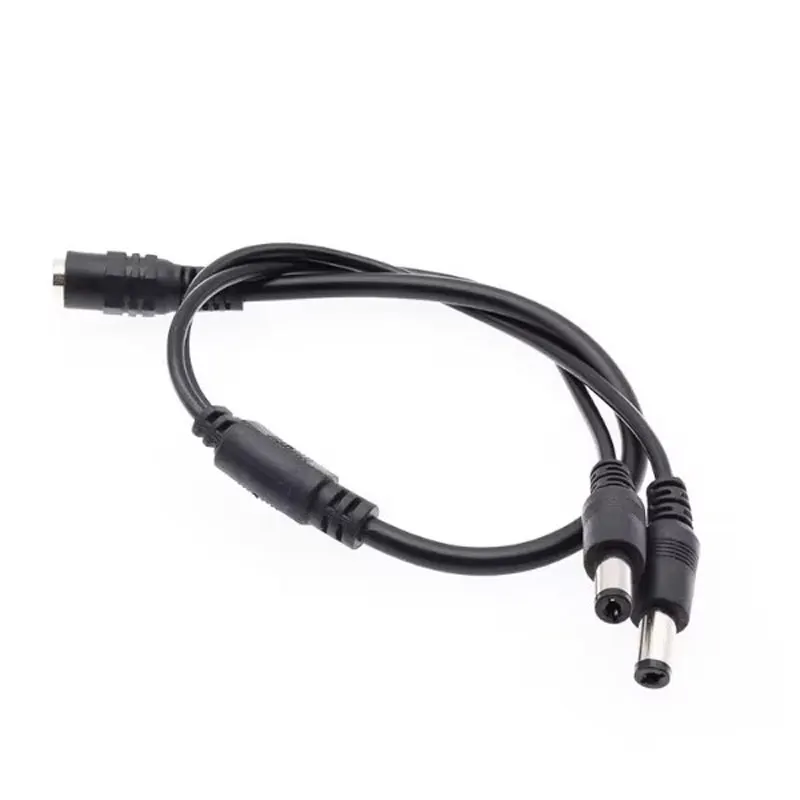 10pcs DC Power 1 Female To 2 Male Port 5.5x2.1mm Plitter Adapter For Security CCTV Camera And LED Strip