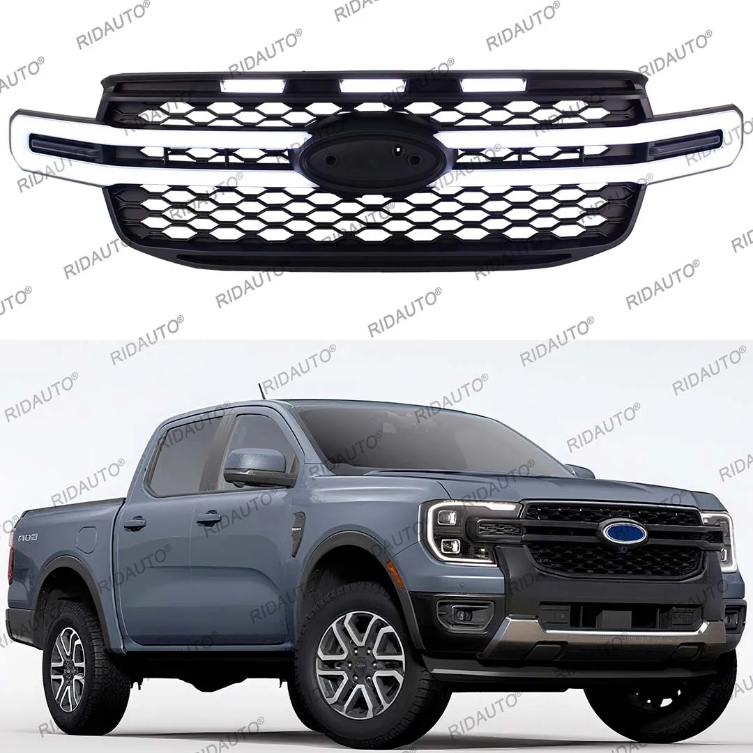Through-type daytime running lights Predator Night Hawk LED Grille Integration With LED Surround For FORD RANGER 2023-2025+ T9