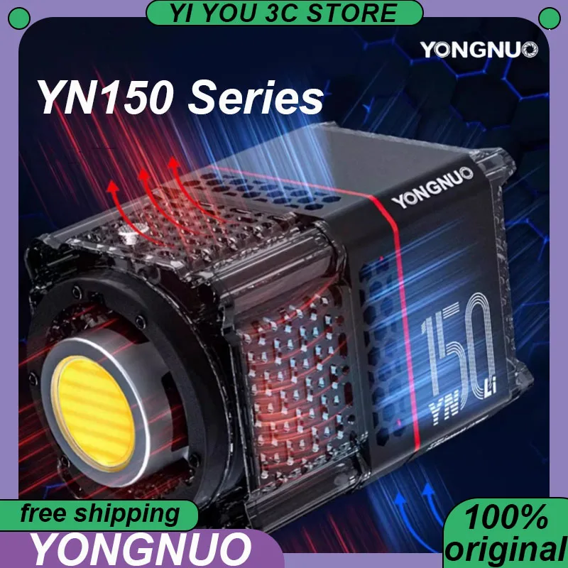 YONGNUO YN150 Series Photographic Lamp 2700-6500K Mini Bowens Mount COB Video Light Outdoor Photography Video Live Streaming