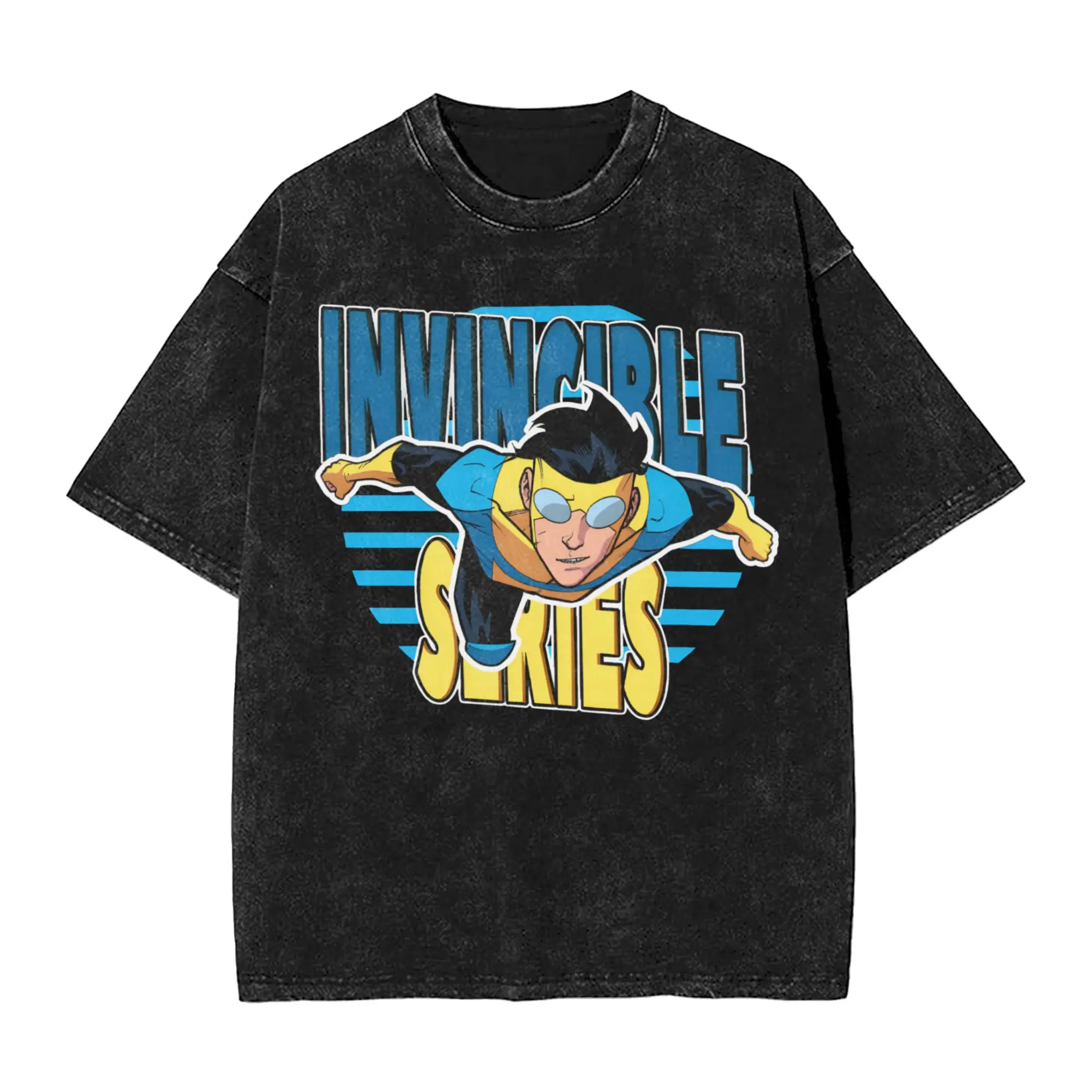Invincibles Mark Grayson Retro Series Art T Shirt Men's  Cotton Casual T-Shirt Crewneck  Tees Short Sleeve Clothes Gift Idea