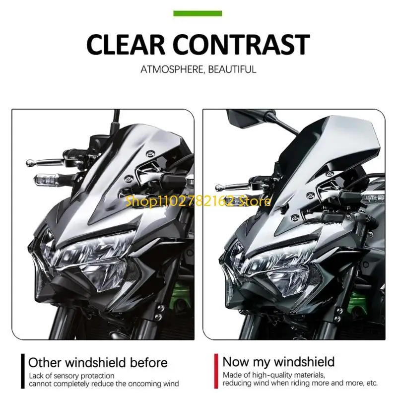 

547B Aerodynamic Motorcycle Windscreen Stylish Motorcycle Wind Deflector Long Distance ridings Comfort Suitable for Motorbik