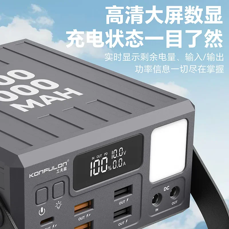 12V 9V 5V 100000MAH 22.5W PD 20W Super-charge Li-ion Battery for Router/monitor/cellphone/LED lights USB Camping SOS Power Bank