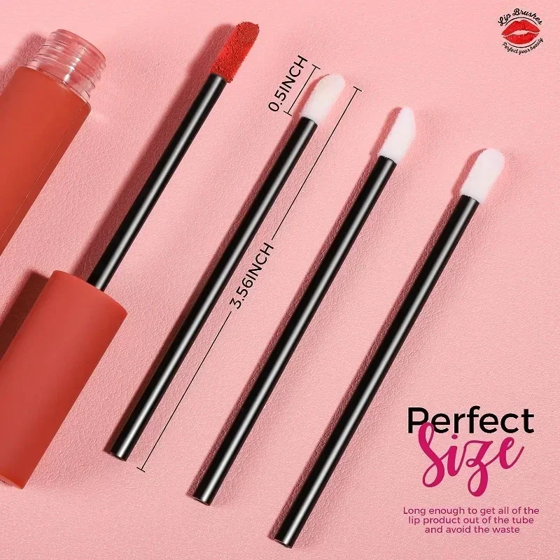 100 pçs descartável maquiagem ferramenta de beleza lábio sem fiapos aplicadores batom testadores varinhas aplicadores para maquiagem pincéis labiais