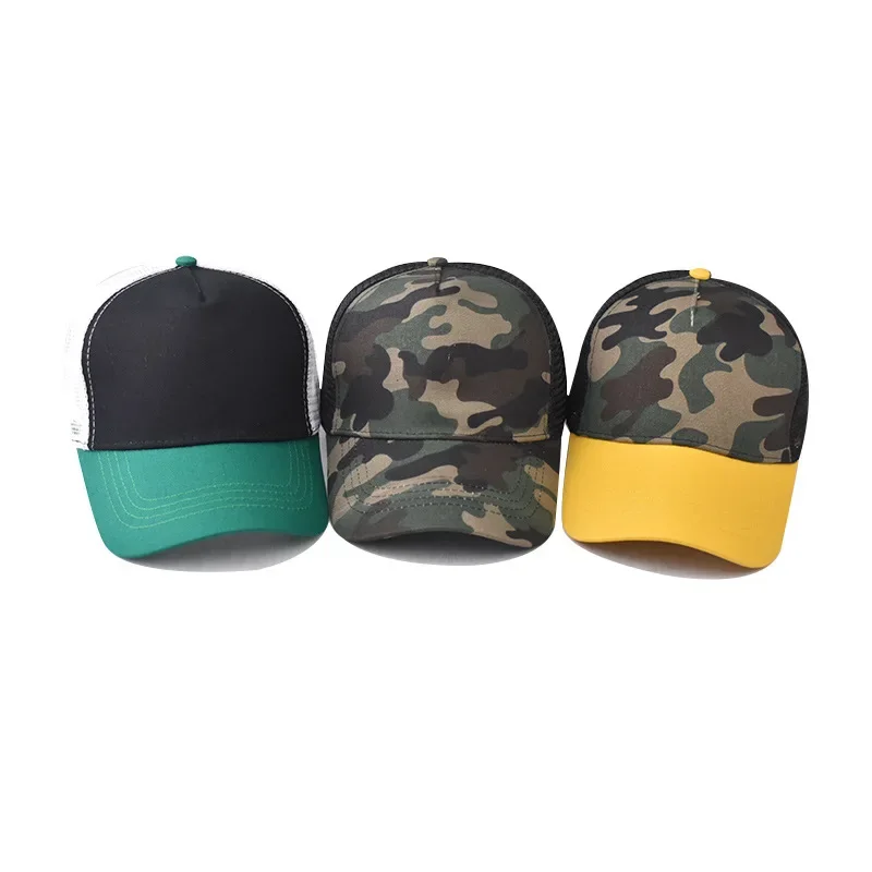 2024 New Design 29-color Classic Cotton Mesh Baseball Cap Simple Color Matching Customized Logo Print Team Trucker Baseball Cap