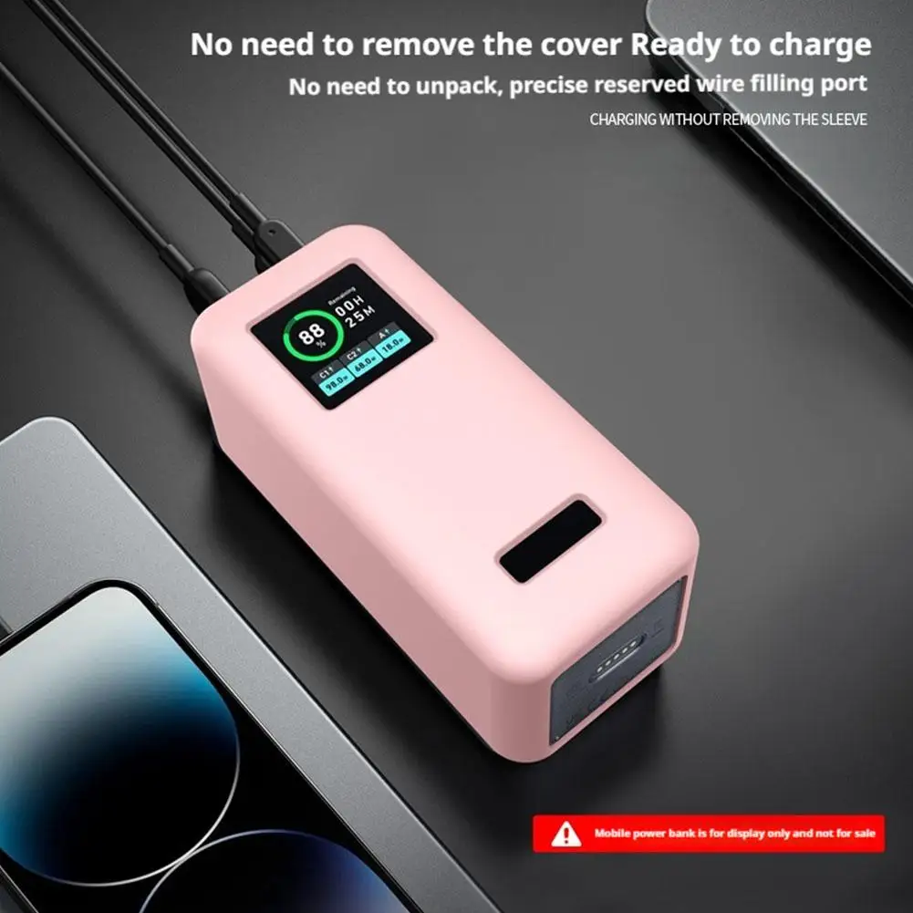 Para anker prime 20000mah power bank silicone capa protetora à prova de poeira à prova de choque anti-queda macio power bank capa acessórios