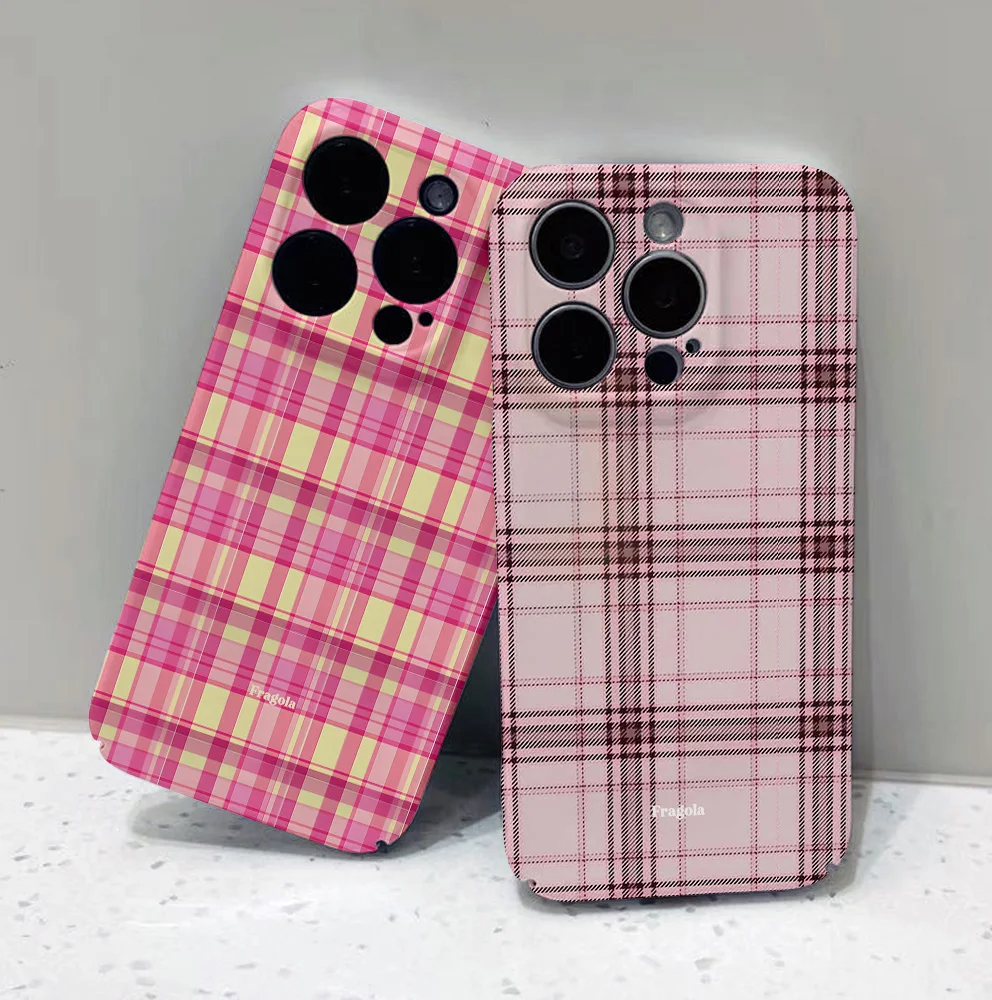 INS Retro Stripe Print Phone Case for Samsung Galaxy S20 S21 S22 S23 S24 S25 S26 FE Plus Note20 Ultra 4G 5G Glossy Film Hard PC