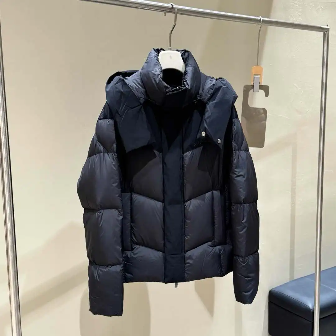 2025 venda quente inverno nova moda versátil masculino de alta qualidade fivela magnética jaqueta de penas de ganso