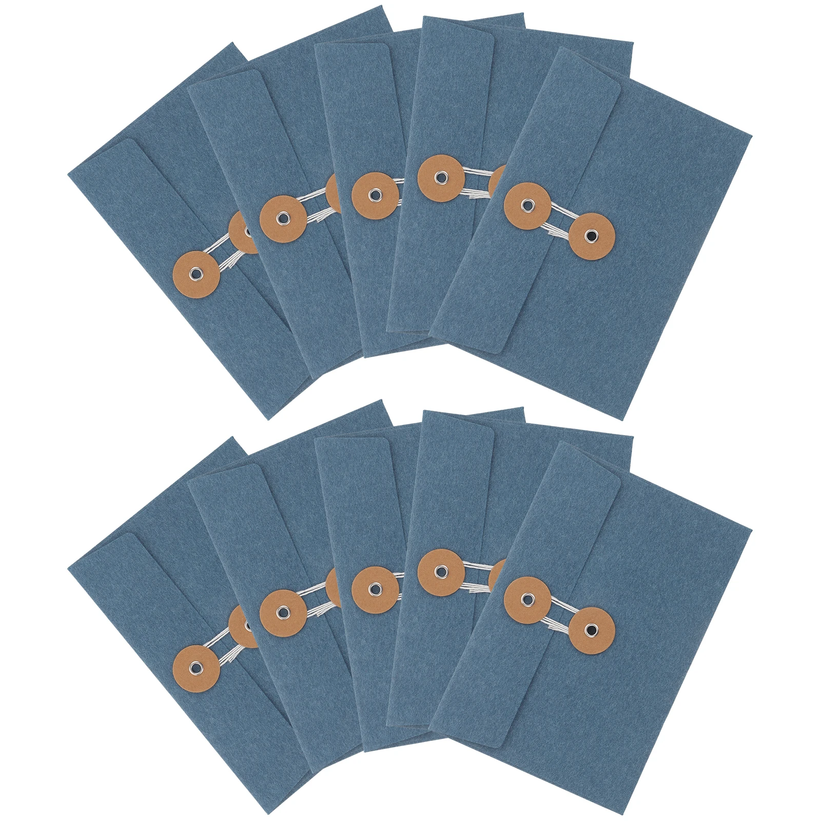 

10pcs Buckle Kraft Paper Envelopes Blue Thickened File Bags Storage Thickened File Bags Document Pockets Office School Use