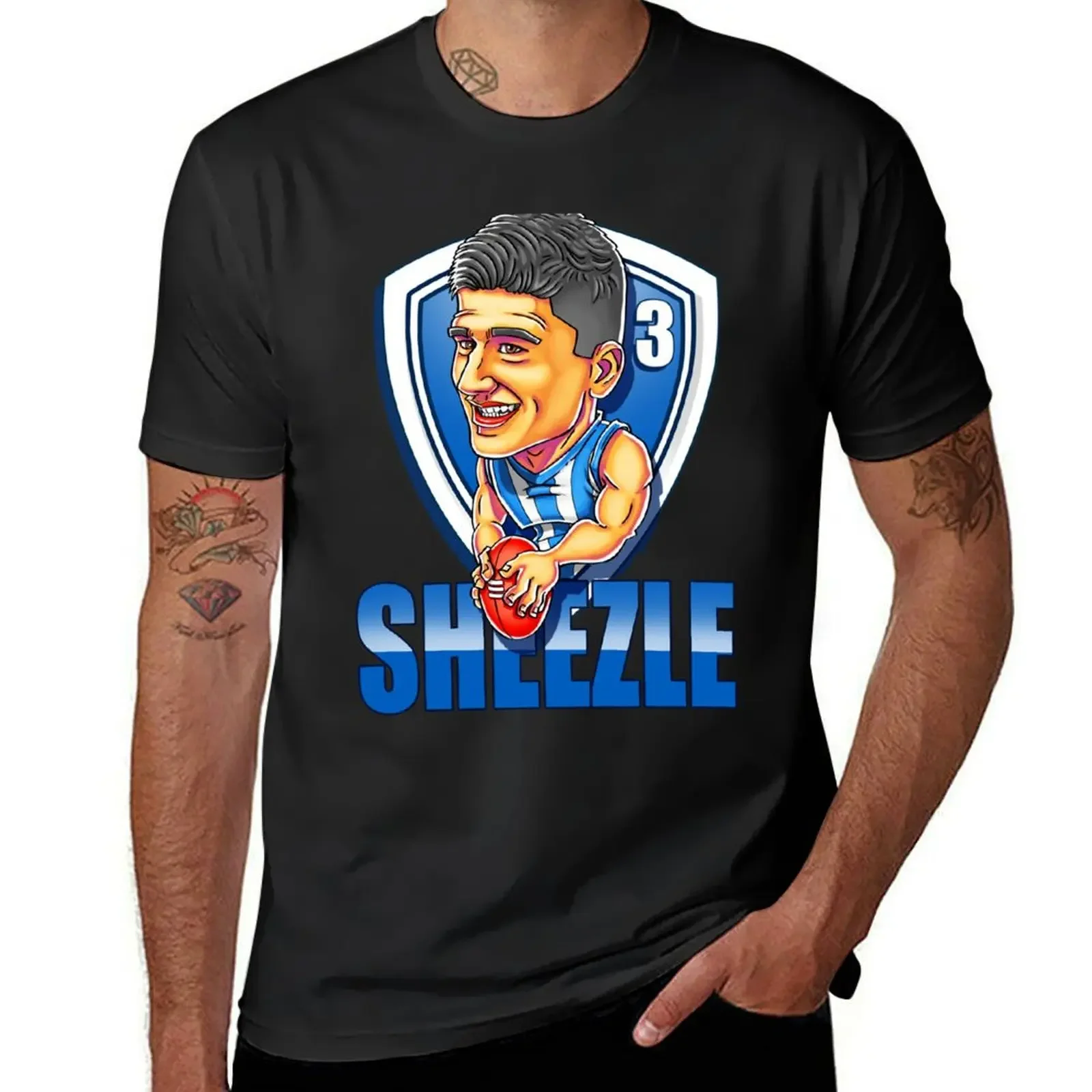 Harry Sheezle - North Melbourne Kangaroos - AFL T-Shirt man clothes sublime anime quick-drying plain black t shirts men