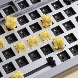 Akko V3 pro 크림 옐로우 스위치 기계식 키보드, 5 핀 선형 스위치, MX 스위치용 방진 스템, 게임 액세서리 DIY