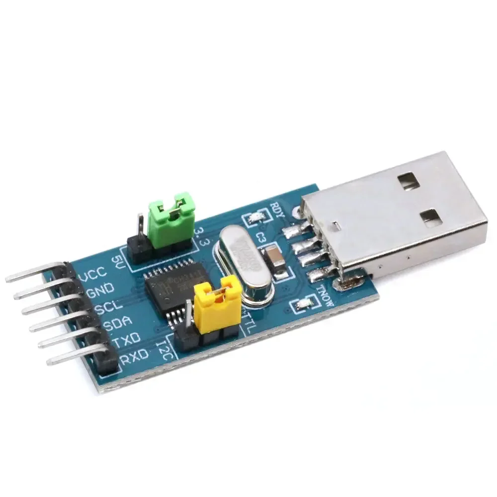 CH341T 2 in 1 module 3.3V 5V USB to I2C IIC UART USB to TTL single-chip serial port downloader