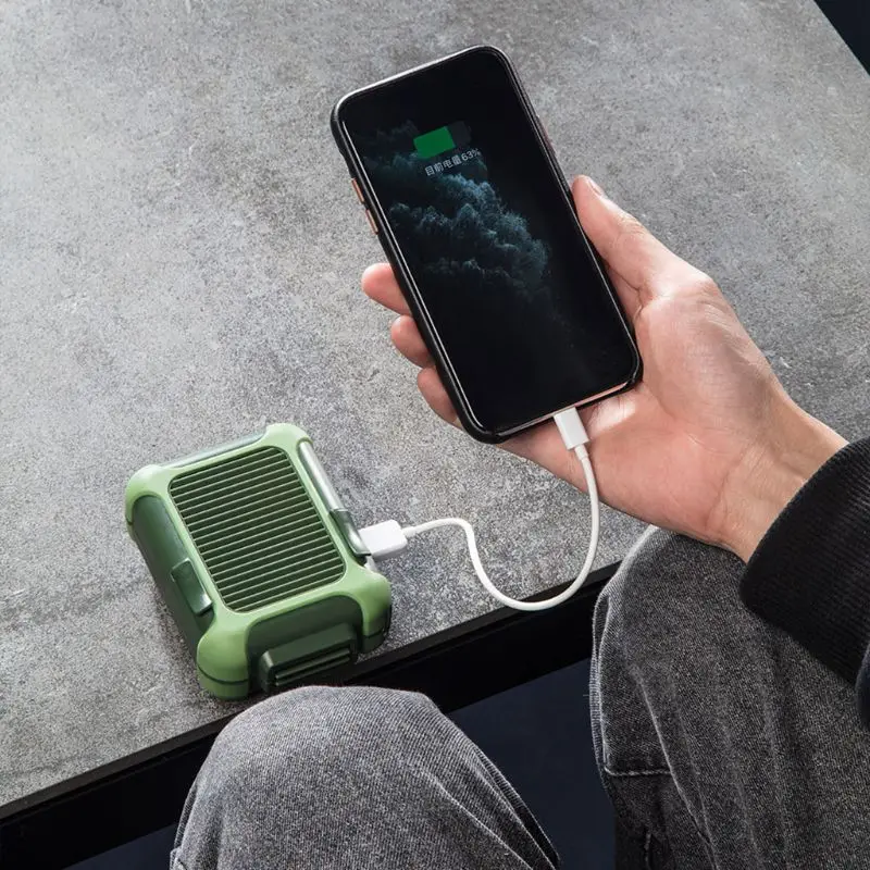 منخفضة الضوضاء الخصر مروحة بمشبك تثبيت المحمولة USB مروحة قابلة لإعادة الشحن في الهواء الطلق مروحة تبريد صغيرة دروبشيبينغ