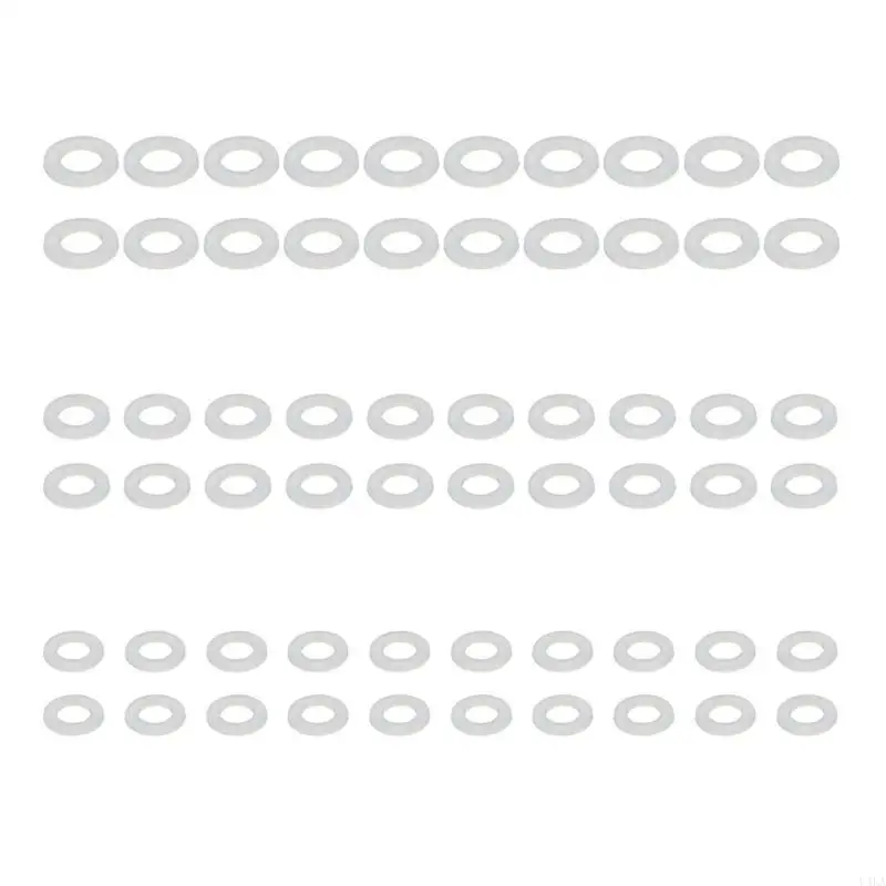 U4LA 60x Nylon Fitting Rings White Electronic Equipment Components Suitable For Diverse Applications In Various Fields