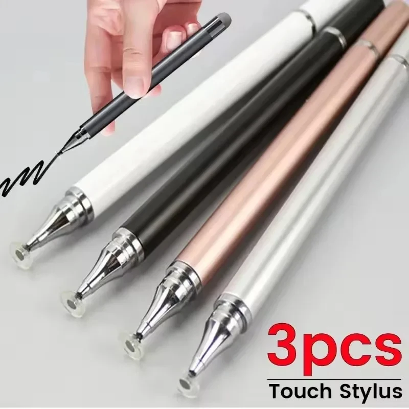 1/2/3Pcs Smart Tablet Phone Universal 2 in 1 Capacitive Stylus Pen Drawing Pens for iPhone/Android All Capacitive Touch Screens