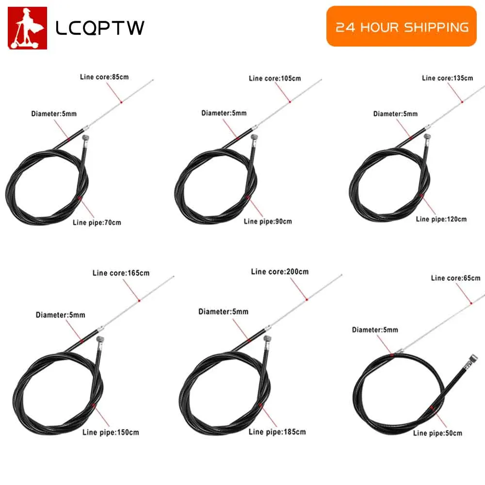 Cable de Freno para Scooter Eléctrico, Mini Moto, Minimoto, Pocket Dirt Bike, ATV, QUAD, Buggy, Go Kart, Cables de Freno de 50cm-200cm