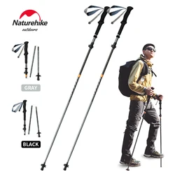 Naturehike Carbon Fiber Trekking Poles 5 Sections Portable Folding Climbing Sticks Outdoor Hiking Collapsible Walking Sticks