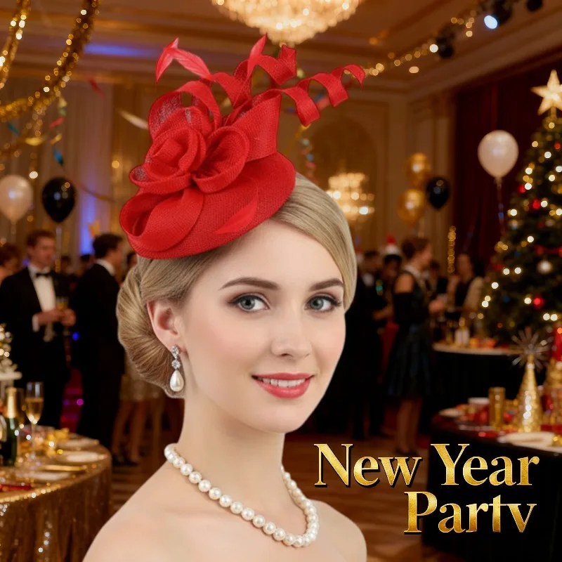 

Элегантный головной убор из шелковых цветов и перьев для невесты, для садовых чаепитий, свадеб на открытом воздухе, женские аксессуары для волос