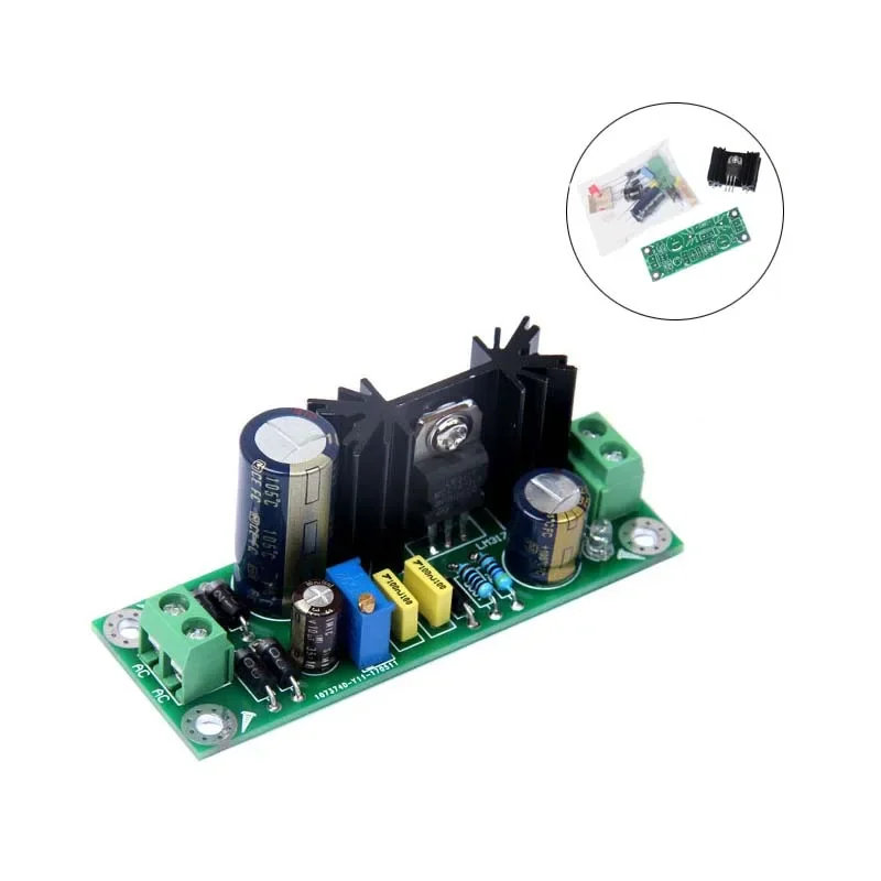 DLHiFi LM317 1.5A Adjustable Step-down Linear Voltage Regulator Rectifier Filter DIY Finished Power Board For Audio Amplifier