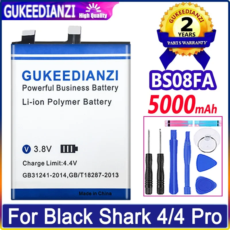 

GUKEEDIANZI BS08FA Replacement Battery 5000mAh For Black Shark 4/4Pro Shark4 Shark4 pro Batteries + Gift Tools