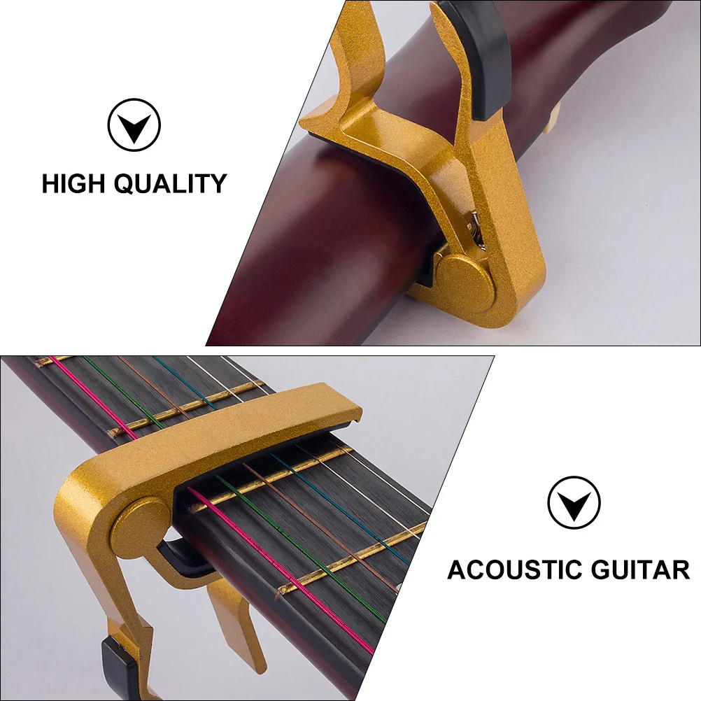 

5 Pcs Capo Ukulele Tuner Electric Guitar Metal Aluminum Alloy Clip on Change Clamp for