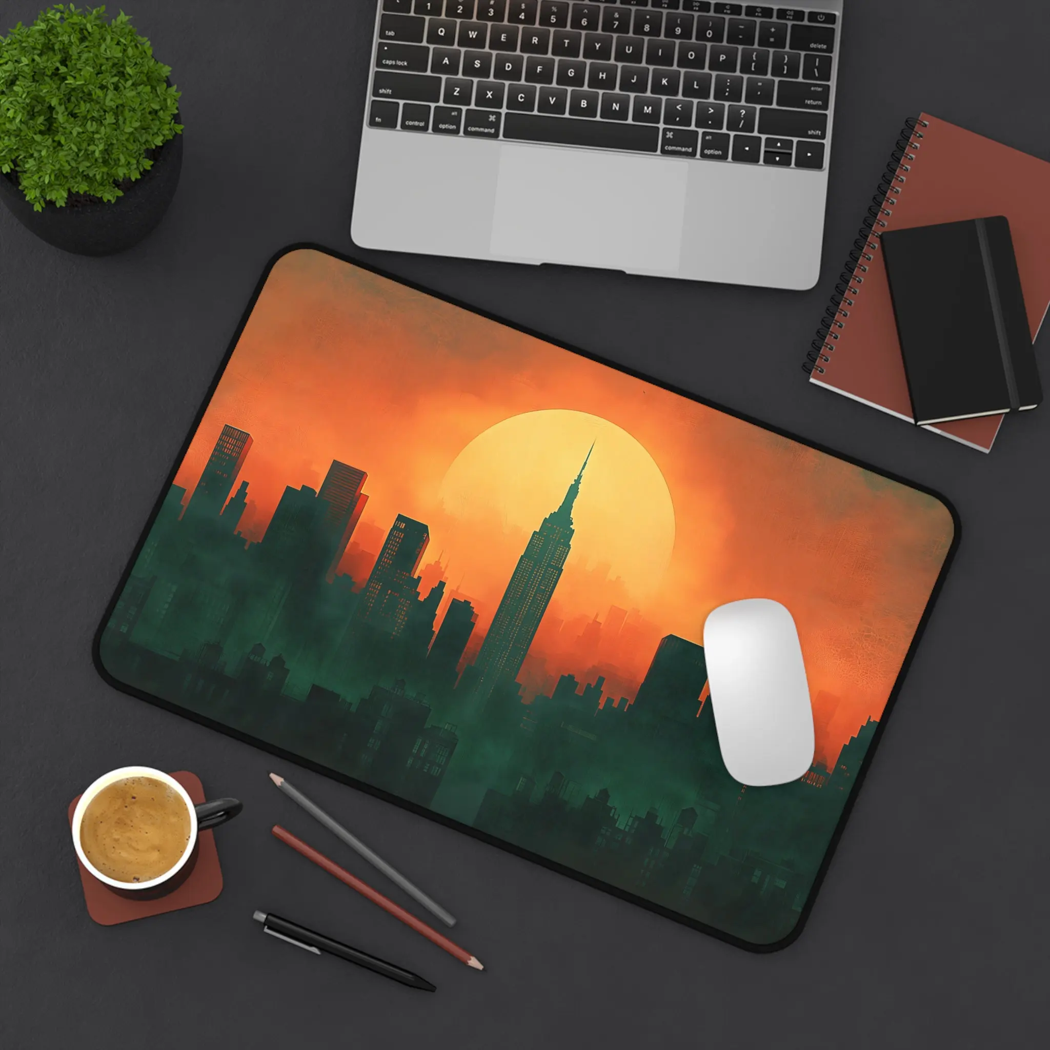 

Minimalist City Table Pad, New York City XXL Mouse Pad, Art Gaming Mouse Pad XL, New York Work & Gaming Desktop Decor