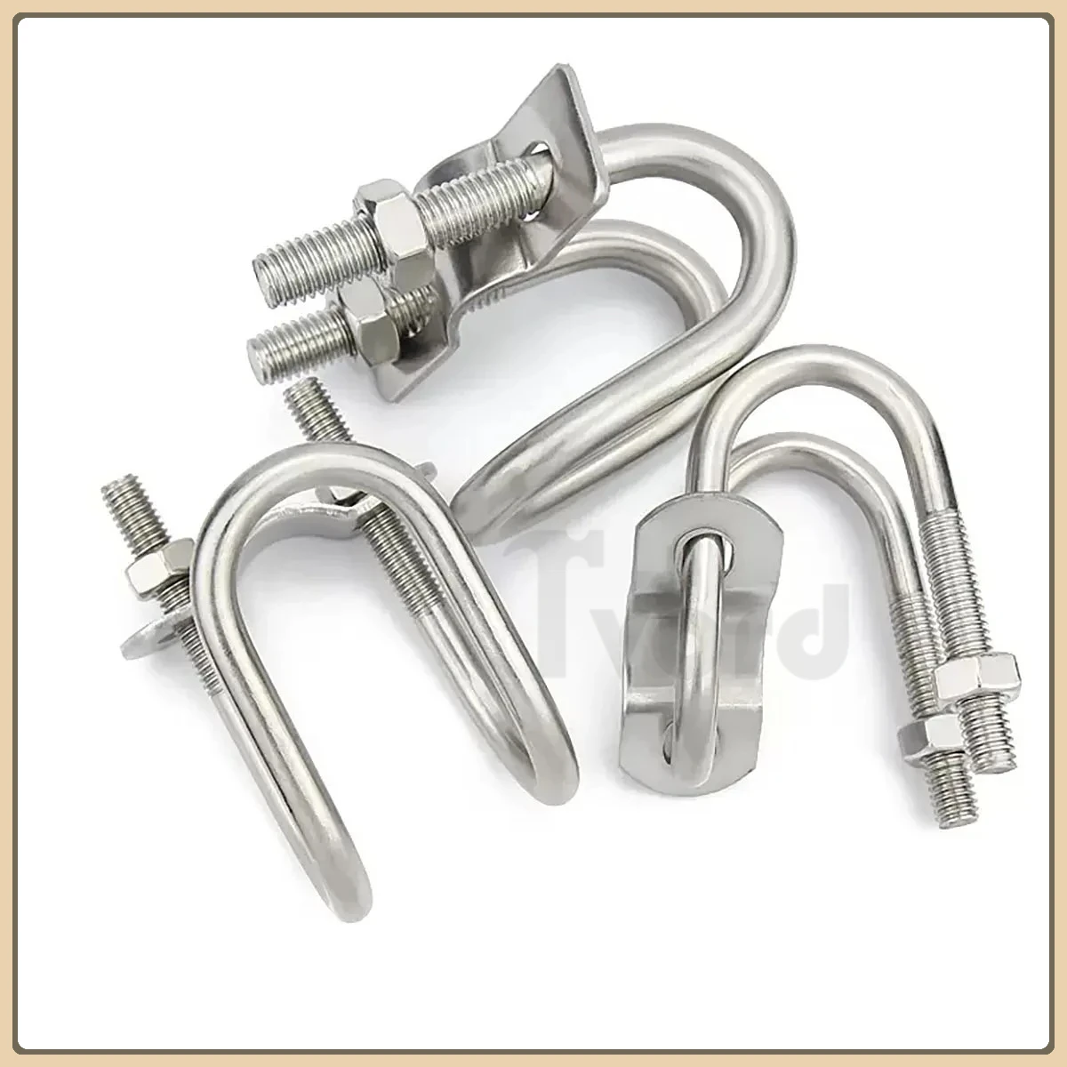 304 Stainless Steel Double U-Shaped Clamp/U-Shaped Screw/Cross U-Shaped Bolt/Special-Shaped Pipe Clamp/For Aquaculture