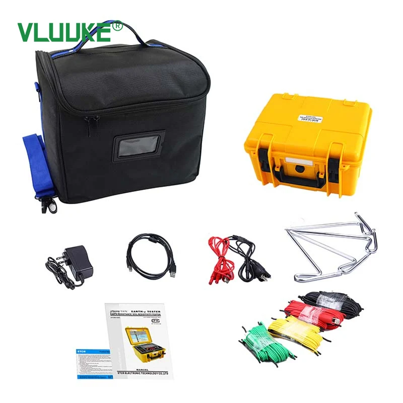 VLUUKE VKCR3100C Soil Resistivity Tester Earth Resistance Electrical Testing Device with Rechargeable Lithium Battery