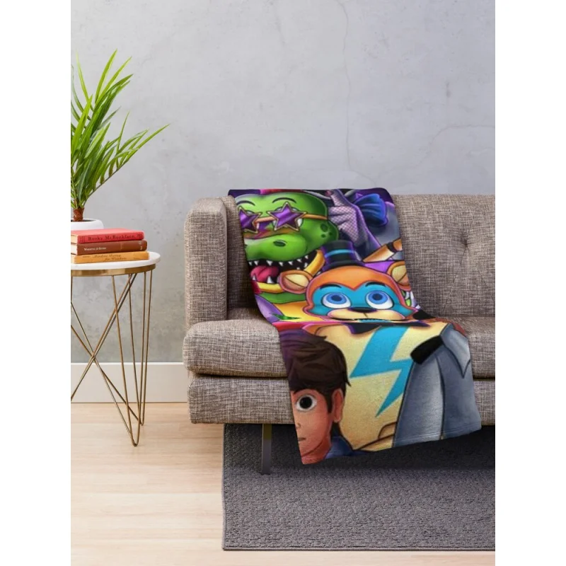 fnaf security breach poster Throw Blanket Heavy Blanket Fuzzy Blanket 5 sizes/200x180cm