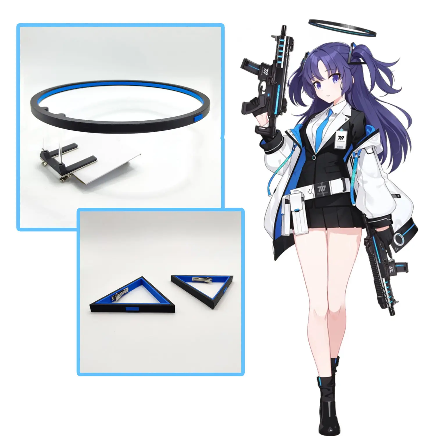 

Anime Blue Archive Hayase Yūka Headgear aura Cos Hairpin Jewelry Cosplay Hairpin Accessory Props Comic Con Gifts Girls