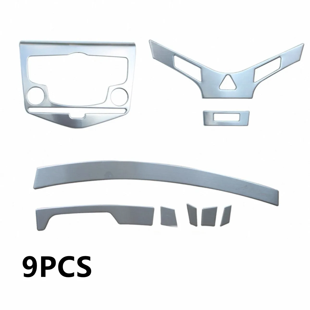 

9Pcs For Chevrolet Cruze 2010-15 Matte Silver Titanium Car Console Volume Switch Panel Trim Dashboard Strip Cover Trim