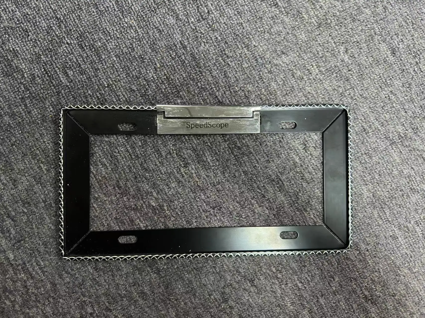 SpeedScope  Plate Frames - Heavy Duty Metal Stainless Steel Front & Rear Car Tag Cover, 2 Pack Rust Proof Mirror Polish Holder,w