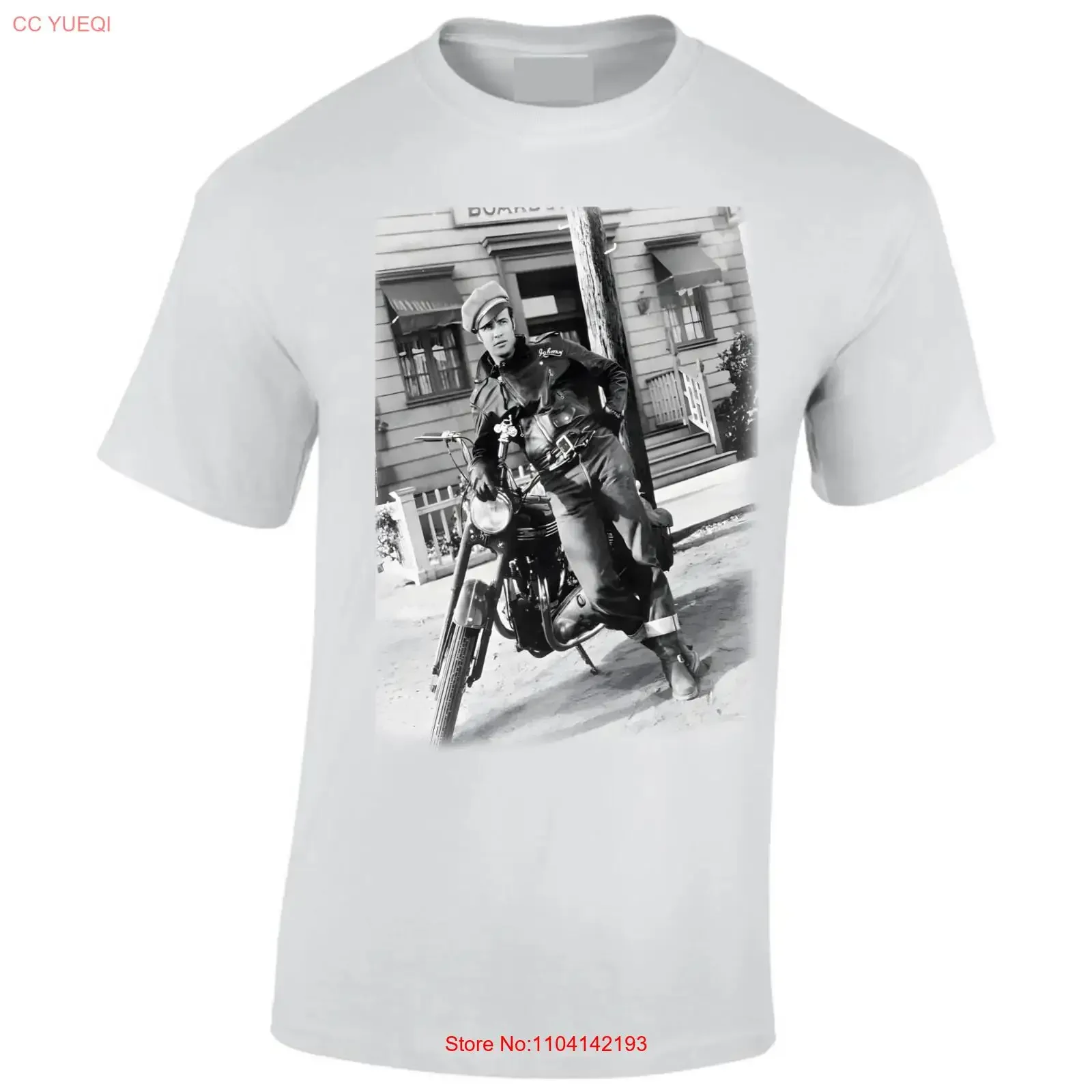 

Футболка The Wild Ones 50-х годов Biker Greasers Marlon Brando Cafe Racer Мотоциклист винтажная стираная повседневная уличная одежда homme