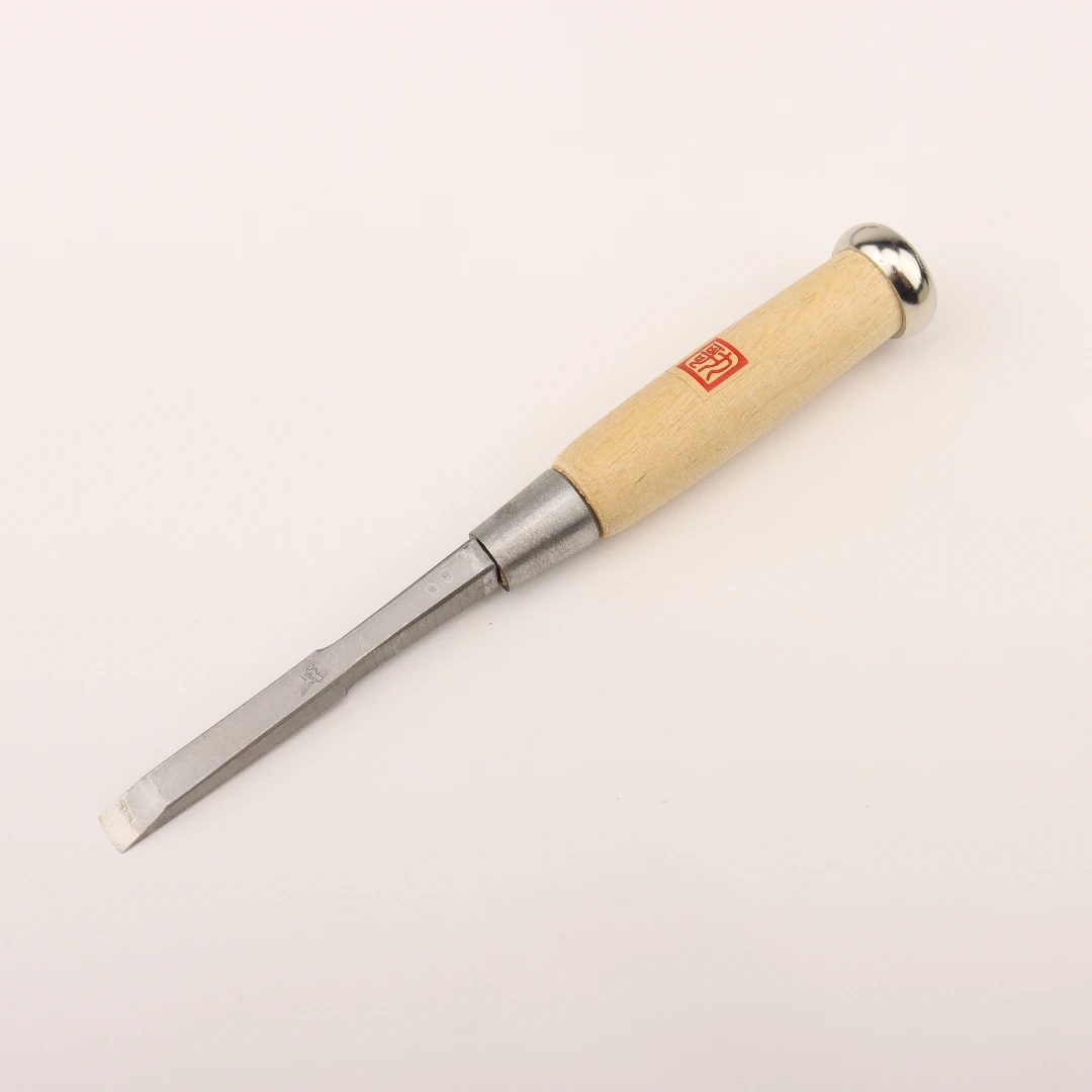 Chinese Style Wood Chisel for Woodworking with White Wax Wood Handle and White Steel Hoop, 10mm, 15mm, 20mm, 25mm, 30mm in Box