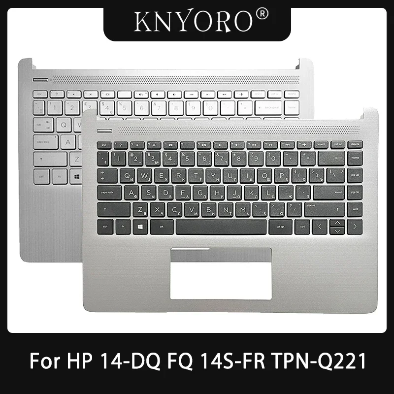 

New Original US Keyboard For HP 14-DQ 14-FQ 14S-FR TPN-Q221 Laptop Palmrest Upper Case Top Keyboard Cover Replacement L88243-001