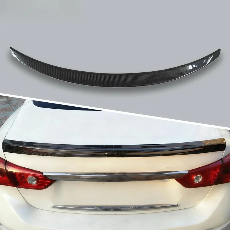 2014-2020  Q50 Q50S Carbon Fiber Rear Spoiler Bltz R-Concept Style Car Tail Trunk Wing Exterior Tuning Accessories