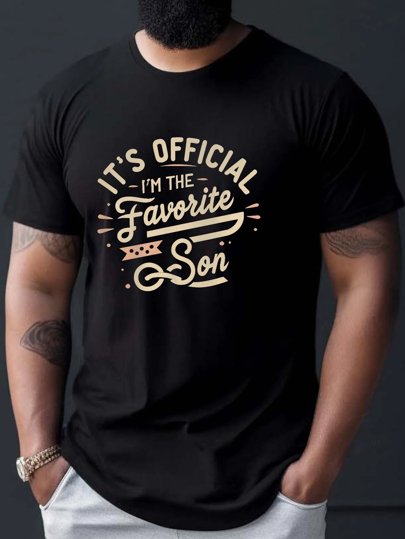 I am the favorite son's printed T-shirt, a men's quick-drying, comfortable and casual summer T-shirt suitable for daily wear.