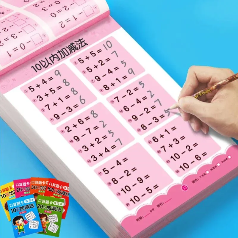 1 Pcs 80 Pages Learning Mathematics Workbook Handwritten Arithmetic Exercise Books Writing Pads Notebooks Child School Supplies
